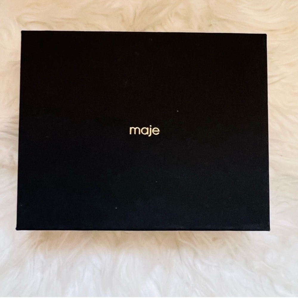 New! MAJE Quilted Round Coin Purse Wallet  Electric Blue Velvet - Picture 8 of 9